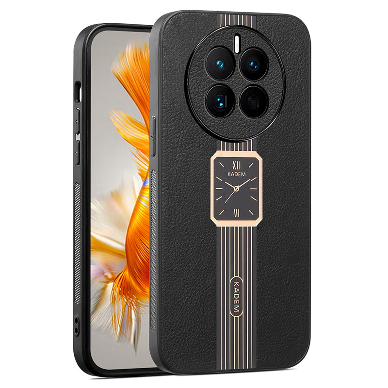 KADEM For Realme 12+ 5G Case Leather Coated TPU+Acrylic Hybrid Electroplating Cover KADEM For Realme 12+ 5G Case Leather Coated TPU+Acrylic Hybrid Electroplating Cover